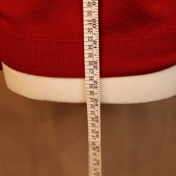 Designers Originals Red Mock Neck Zip Back SUPER SOFT SWEATER sz Petite M - Picture 6 of 6